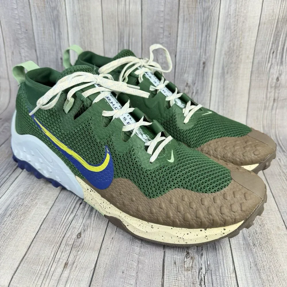 Nike Wildhorse 7 Trail Running Shoes Men’s Sz 14 Green Blue Sneakers CZ1856-303
